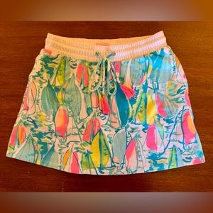 Lilly Pulitzer woman’s sail boat cotton skirt size xs